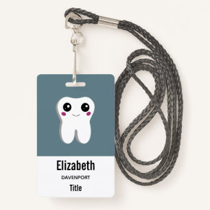 Badge Joyeux sourire Dental Tooth Cute