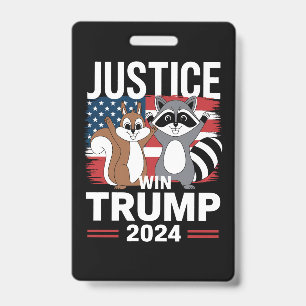 Badge Justice pour Peanut Win Trump 2024