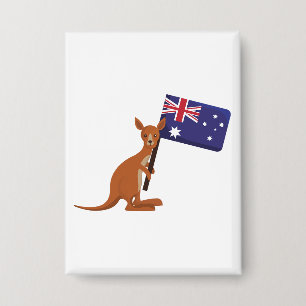 Badge kangourou drapeau australie
