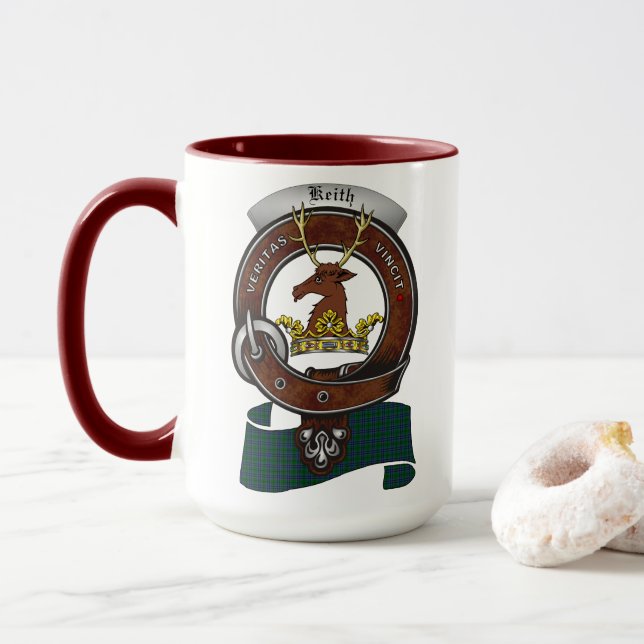 Badge Keith Clan Combo 15oz Mug (Avec donut)
