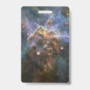 Badge La montagne mystique en Carina Nebula Espace Hubbl