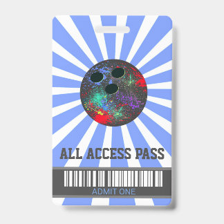 Badge La partie de bowling, passage de VIP, invitation,