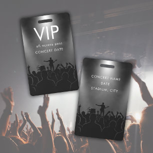Badge Laisser-passer VIP d'accès total au concert sur me