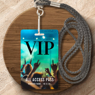 Badge Laissez-passer VIP pour événement de concert