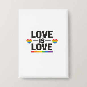 Badge L'amour est l'amour – Conception minimale de cœurs