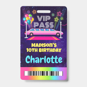 Badge Lanière d'anniversaire pour un laissez-passer VIP 