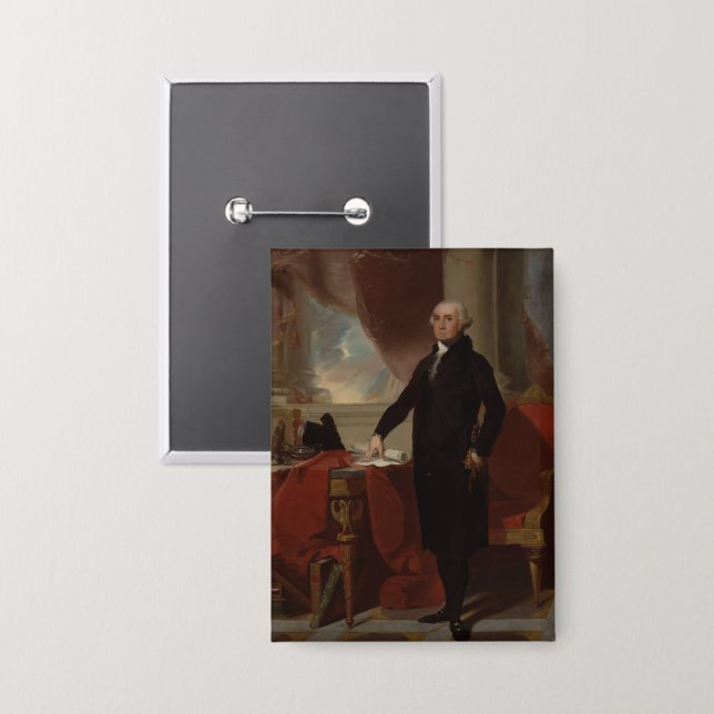 Badge Lansdowne Portrait : Le président américain George (Recto/Verso)