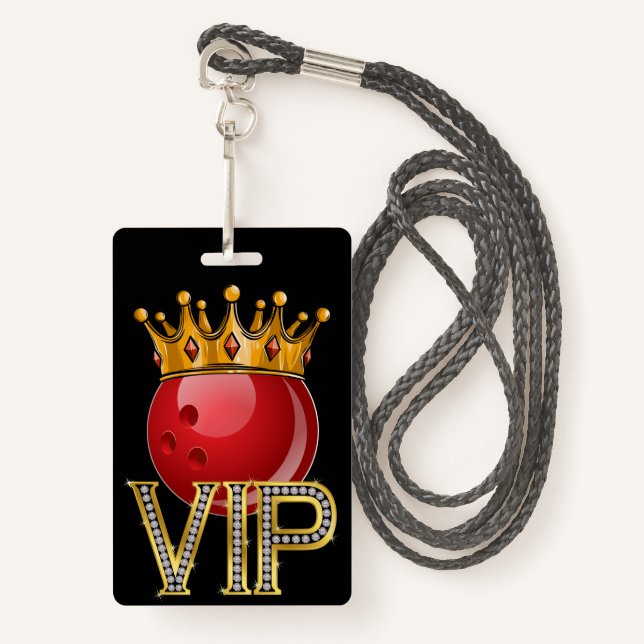 Badge Lanyard VIP BOWLING (Devant avec lanière)