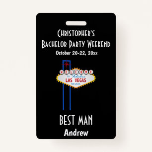 Badge Las Vegas Bachelor Party Guys Week-end Voyage