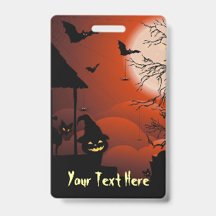 Badge Le cauchemar de la lune sanglante d'Halloween