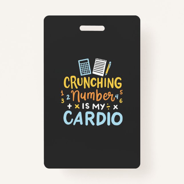Badge Le Numéro D'Arrêt Comptable Est Mon Cardio (Devant)
