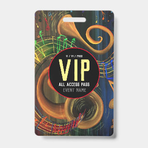 Badge Le passeport tout accès VIP de l'ART de la musique