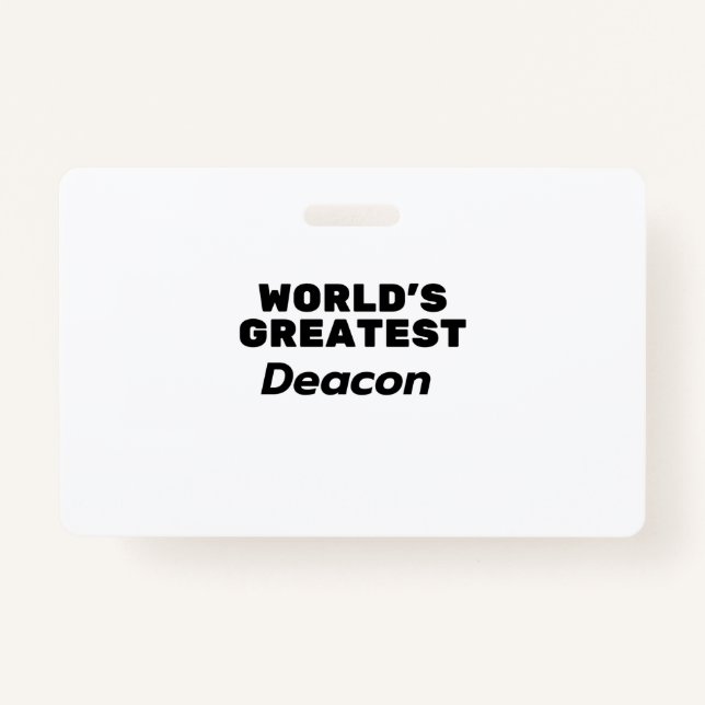Badge Le plus grand diacre du monde (Devant)