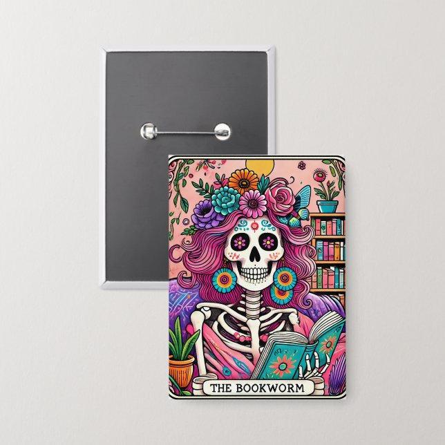 Badge Le ver de livre (Recto/Verso)