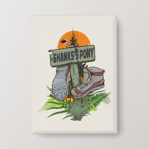 Badge Les vieilles bottes de randonnée de poney de Shank