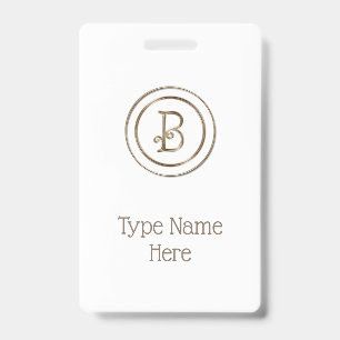 Badge "Lettre B" Monogramme
