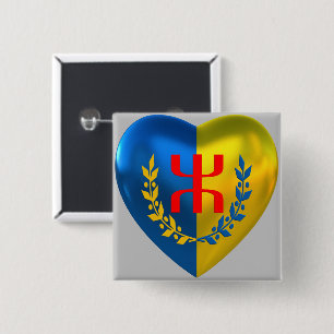 Badge like free Kabylia 2 Inch Square Button
