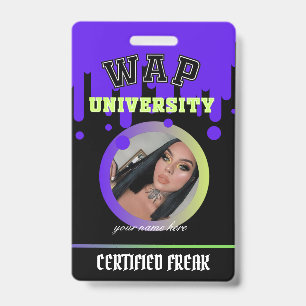 Badge Liquide d'identification WAP en violet et vert per