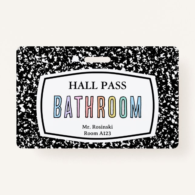Badge livre de composition salle de bain col lanyard (Dos)