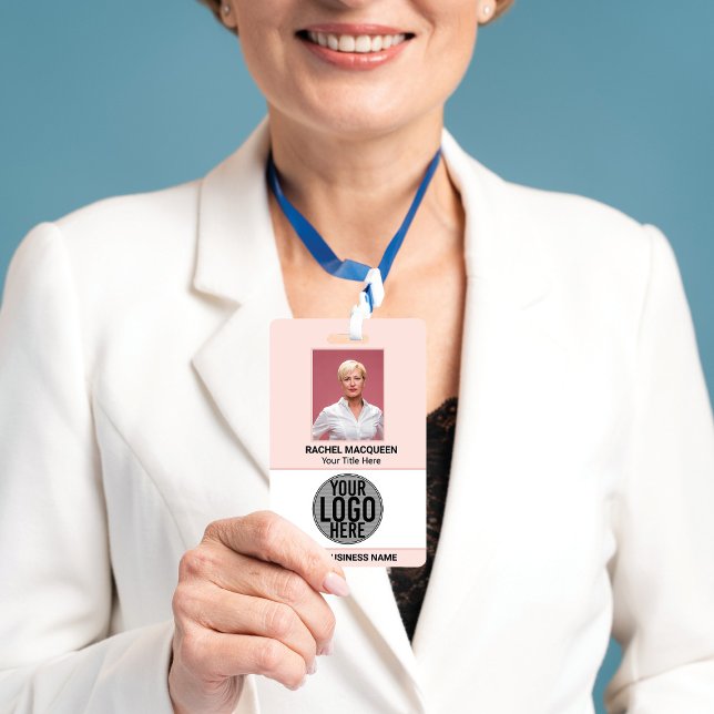 Badge Logo Code-barres de l'employé Nom de l'entreprise (Créateur téléchargé)