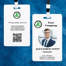 Logo d'affaires Personnel employé qr Code