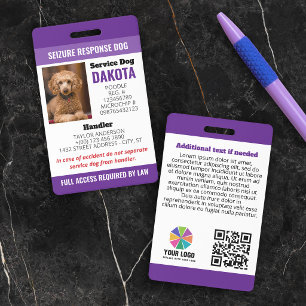 Badge Logo de chien d'intervention en cas de crise viole