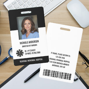 Badge Logo de la carte d'identité médicale de l'employé
