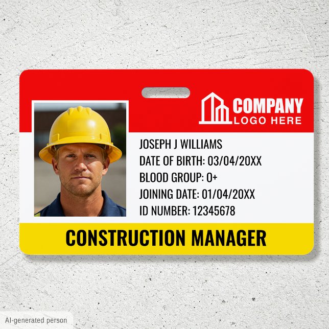 Badge Logo de la photo de sécurité de construction Code- (Créateur téléchargé)
