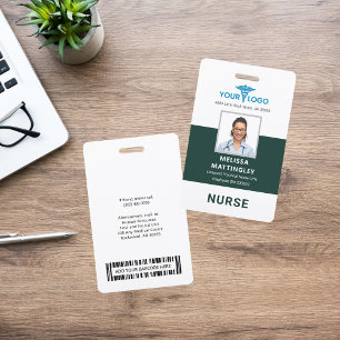 Badge Logo de l'employé de l'hôpital de santé et ID phot