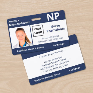 Badge Logo de l'employé de l'hôpital personnalisé Marine