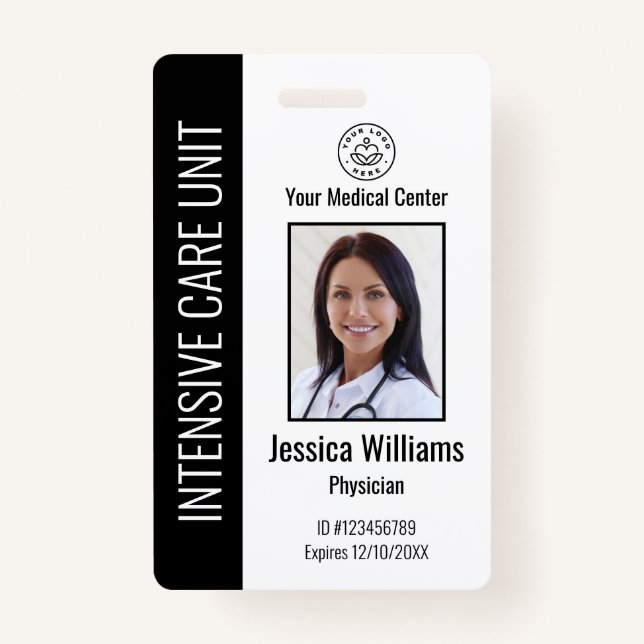Badge Logo de l'employé de l'hôpital personnalisé Photo  (Devant)