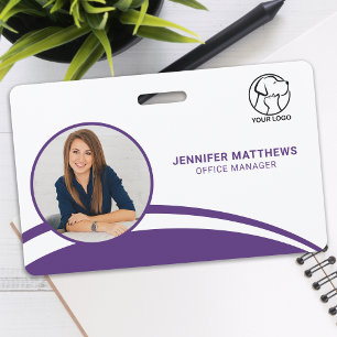 Badge Logo de l'employé de photo personnalisée d'entrepr