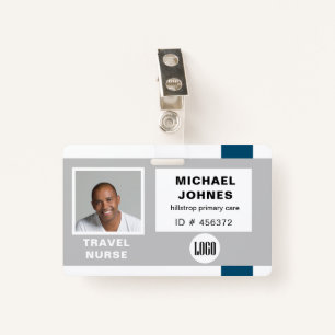 Badge logo de l'employé et étiquette de nom photo