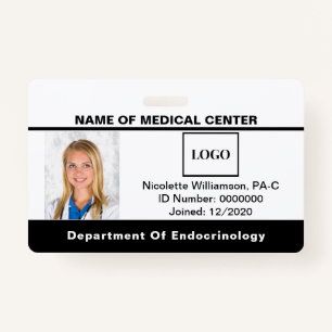 Badge Logo de l'employé Médicale de l'hôpital Code-barre