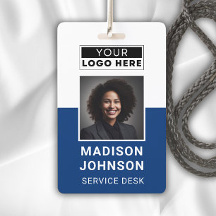 Badge Logo de l'entreprise avec photo d'employé personna