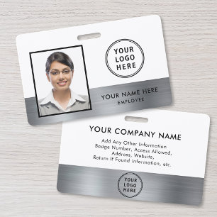 Badge Logo de l'entreprise Carte d'identité employé Arge