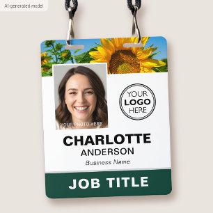 Badge Logo de l'entreprise de photo d'identité moderne Q