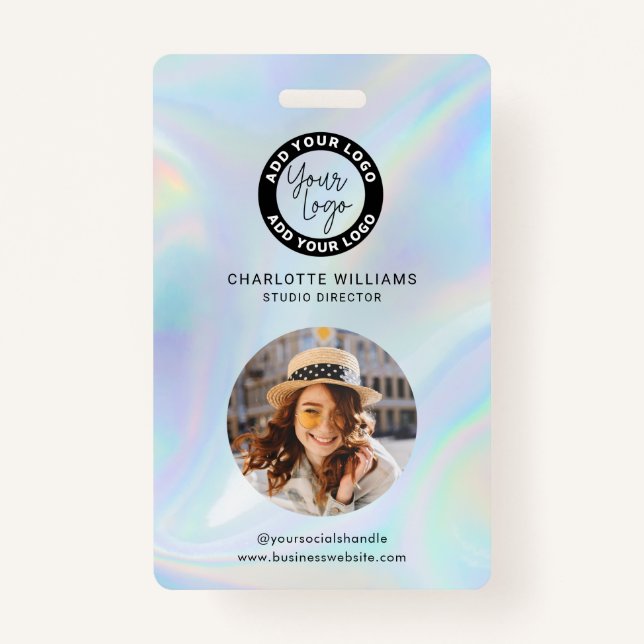 Badge Logo de l'entreprise Employés - ID photo holograph (Devant)