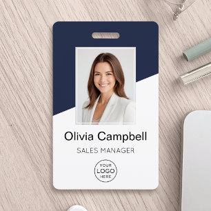Badge Logo de l'entreprise personnalisée Photo de l'empl