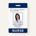 Logo de l'infirmière Médicale Navy Blue Hospital
