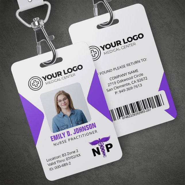Badge Logo de l'infirmière praticienne NP Photo & Code-b (Créateur téléchargé)