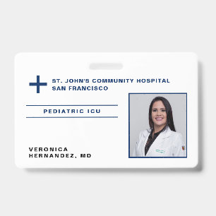 Badge Logo de médecin bleu marine de l'hôpital Photo d'i