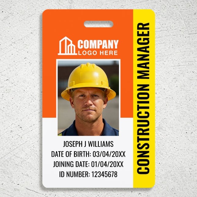Badge Logo de photo de sécurité de construction Code QR  (Créateur téléchargé)