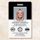 Logo de photo d'identité d'employé personnalisé mo