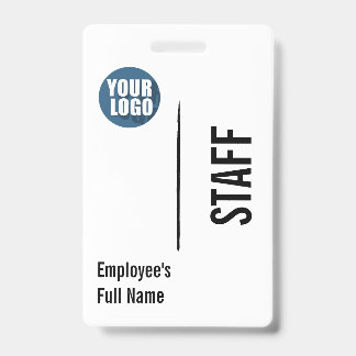 Badge Logo d'employé moderne personnalisé