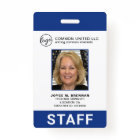 Logo d'entreprise bleu personnalisé - ID photo emp