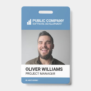 Badge Logo d'entreprise moderne Photo d'identification d