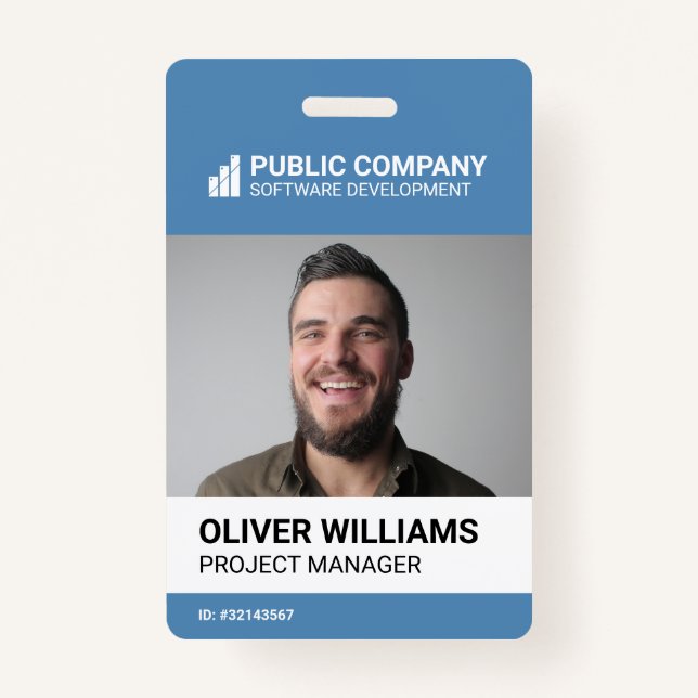 Badge Logo d'entreprise moderne Photo d'identification d (Devant)