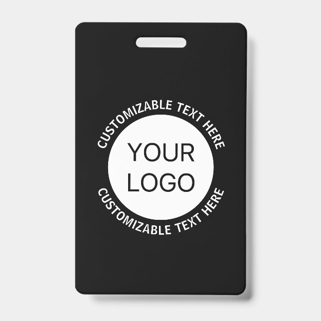 Badge Logo d'entreprise ou toute image et texte modifiab (Avant)