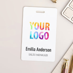 Badge Logo d'entreprise personnalisé Code-barres de base